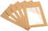 PATIKIL Full Face Window Envelopes 10 Pack 6'' Clear Double Sided for Mailing Statement Photos Catalogs, Brown...
