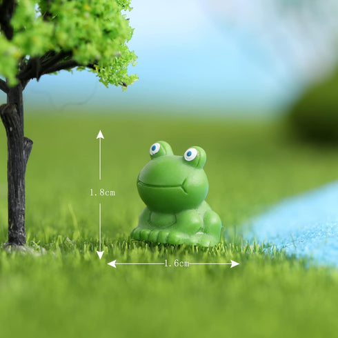 50pcs Mini Frog Garden Decor, Resin Mini Frogs Figurines, Tiny Plastic Frogs, Cute Green Frog Miniature Figurines Garden Home Decor, Fairy Garden ...
