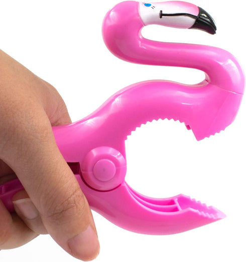 AUEAR, Lovely Towel Clips Chair Holders for The Beach or Home Patio Holiday Pool and Chaise Supplies Accessories Portable Secure (Pink Flamingo, 4...