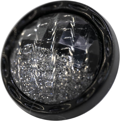 20 pcs Beveled Cut Glass Shiny Silver Sewing Shank Buttons for Coats -25mm -1"...