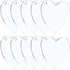 PATIKIL Acrylic Hearts Discs, 10 Pack Plastic Clear Blank Christmas Tree Ornament Keychain Transparent Pendant Hanging Decoration for Custom DIY 5...
