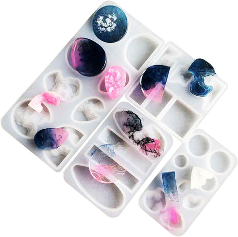 Woohome 40 PCS Island Silicone Mould Jewelry Resin Molds, 5 PCS Resin Casting Molds Jewelry Making Kit for Pendants, Necklace, Earrings, Jewelry C...