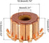 PATIKIL Electric Motor Commutator 12 Gear Teeth 8mm ID 18.8mm OD for Motor Spare Parts...