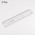 2pcs Film Flexible Ruler 6 Inch 0.1mm Scale PET Plastic Folding Straight Ruler Calibration Soft Ruler Measuring Tool for Factory, Transparent...