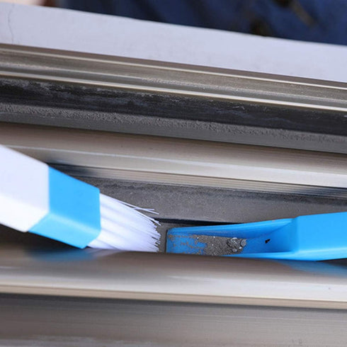 E-outstanding Window Groove Cleaning Brush 2PCS Window Track Door Groove Corner Detachable Brush with Dustpan Screen Keyboard Cleaner Cleaning Too...