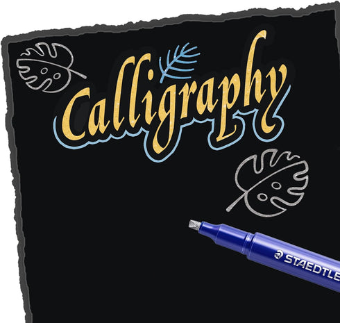 Staedtler metallic calligraphy markers, 10 metallic colours for light and dark paper, 8325 TB10...