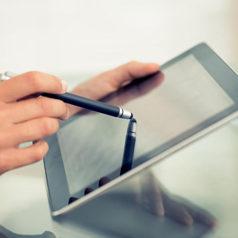 PATIKIL Ballpoint Pen with Stylus Tip, 12 Pack 2 in 1 Metal Pen Black Ink 1.0mm Medium Point Stylus Pen for Touch Screens Style 2, Gray......