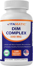 Vitamatic DIM Supplement Complex for Women & Men - 300mg - 120 Veg Capsules - Made with Black Pepper, Broccoli Powder & Kale Powder - Non-GMO & Gl...