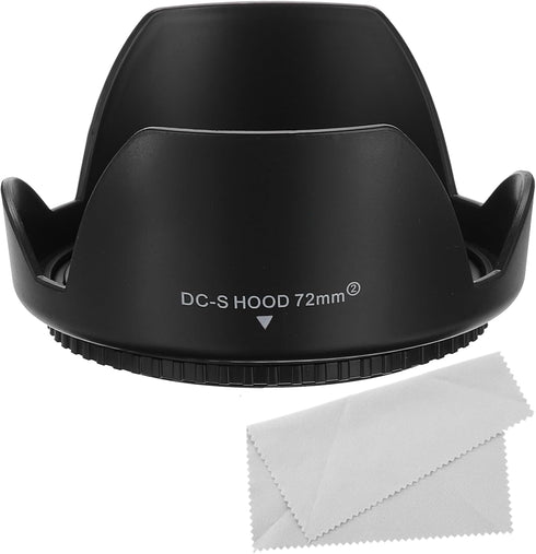 PATIKIL 72mm Camera Lens Hood, Reversible Flower Lens Hood Protector with Cloth for Anti-Reflection Blocks Excess Sunlight Enhance Photography for...