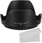 PATIKIL 72mm Camera Lens Hood, Reversible Flower Lens Hood Protector with Cloth for Anti-Reflection Blocks Excess Sunlight Enhance Photography for...