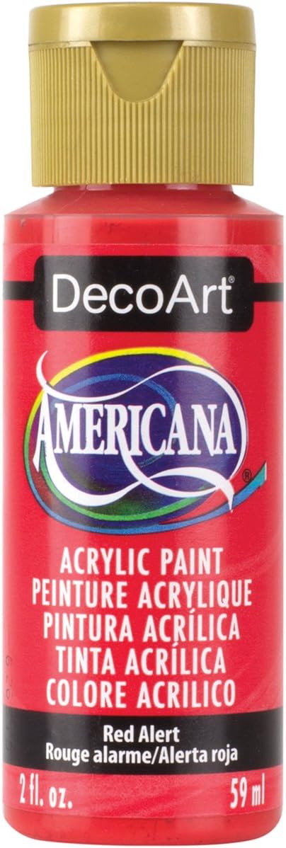 DecoArt Americana Acrylic Paint, 2-Ounce, Red Alert...
