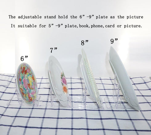 Artliving Two Part Adjustable Clear Acrylic Plastic Display Stand Easel (set of 6)...