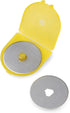 OLFA 18mm Rotary Cutter Replacement Blades, 2 Blades (RB18-2) - Stainless Steel Circular Rotary Fabric Cutter Blade for Crafts, Sewing, Quilting, ...