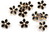 20 pcs Black Enamel Plumeria Metal Sewing Shank Buttons for Coats -23mm -7/8"...