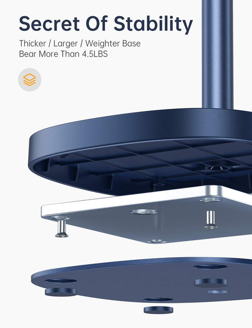 LISEN Cell Phone Stand,Angle Height Adjustable Stable Cell Phone Stand for Desk,Sturdy Aluminum Metal Phone Holder (Blue)......