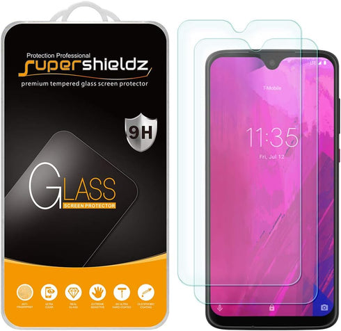 Supershieldz (2 Pack) Designed for T-Mobile (Revvlry Plus) Tempered Glass Screen Protector, Anti Scratch, Bubble Free...