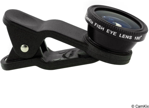 CamKix Universal 3in1 Camera Lens and Bluetooth Shutter Remote Kit for Smartphones, Including Bluetooth Camera Shutter Remote, Fish Eye, 2in1 Macr...