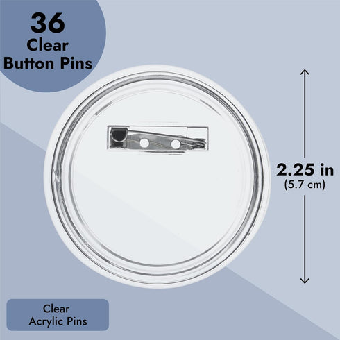 Juvale 36 Pack Make Your Own Blank Button Pins for DIY Crafts (2.25 in)...