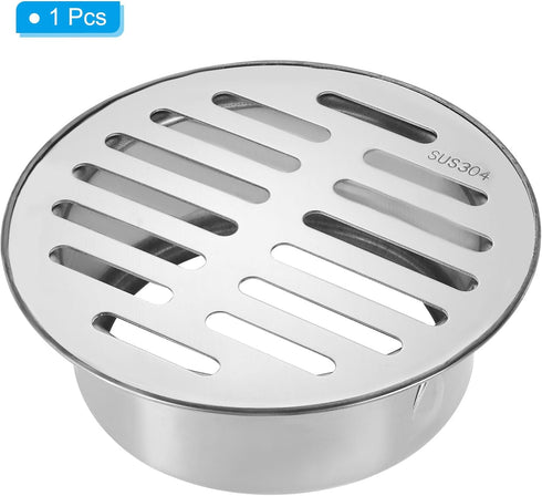 PATIKIL Gutter Guard, 304 Stainless Steel Downspout Strainer, Anti-Blocking Outdoor Gutter Cleaning Tool for Blockage Leaves Debris, 2 Inch...