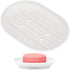 Anwenk Soap Dish, Bathroom Soap Dishes Soap Holder Soap Tray with Holes to Drain Water- Oval Shape Soap Dish for Shower Bathroom Kitchen Counter T...