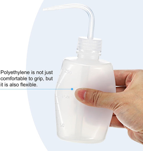 PATIKIL 250ml Wash Bottle, Plastic Squeeze Bottle Narrow Mouth Bottle Watering Tools for Lab Cleaning Washing Irrigation Liquid Storage, Purple...