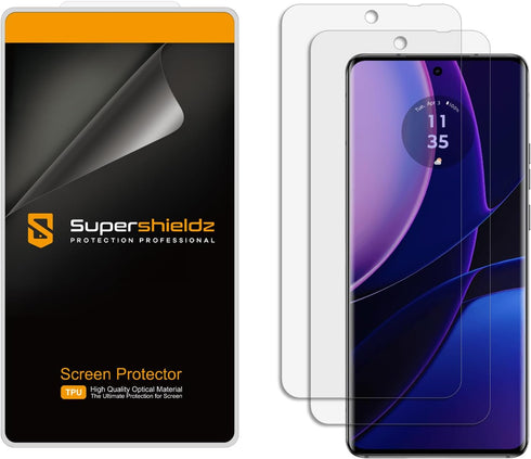 Supershieldz (2 Pack) Designed for Motorola Edge (2023) Screen Protector, High Definition Clear Shield (TPU)...