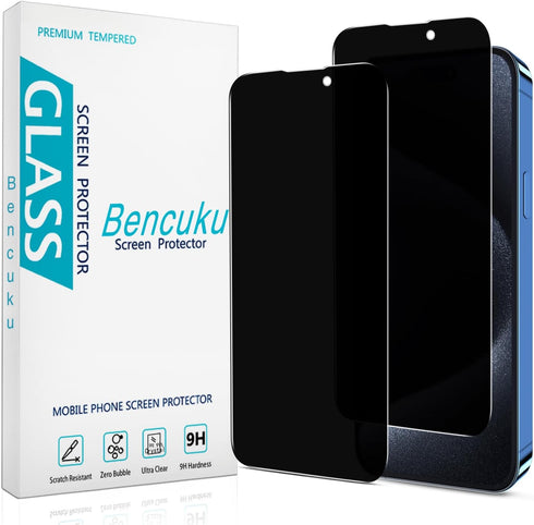 2 Pack Privacy Screen Protector Designed for iPhone 14 Pro Anti-Spy Tempered Glass 6.1-inch, Anti Scratch, Bubble Free...