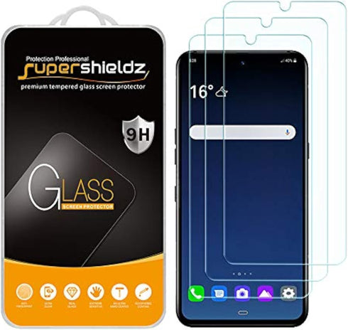 Supershieldz (3 Pack) Designed for LG V60 ThinQ/LG V60 ThinQ 5G / LG V60 ThinQ 5G UW Tempered Glass Screen Protector, (Not Work for The Dual Scree...