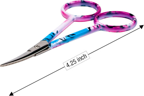 SINGER 4 Inch Forged Embroidery Scissors with Curved Tip for Sewing, Cross-Stitching, Crafts, & More (White Floral & Pastel Print, 2-Pack)...