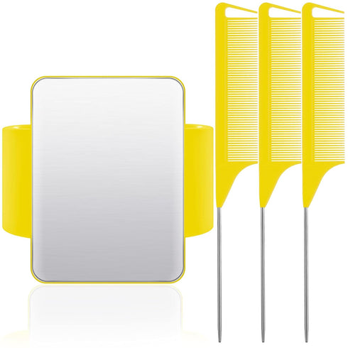 WILLBOND Magnetic Wrist Sewing Pincushion Wrist Magnetic Pin Holder Wristband Pin Cushion Holder with 3 Pcs Stainless Steel Pintail Comb Rat Tail ...