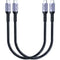 1FT USB 4 Cable 2 Packs, 240W USB C to USB C Cable, 40Gbps High Speed Data Transfer and Single 8K or Dual 4K Display Video Output Compatible with ...