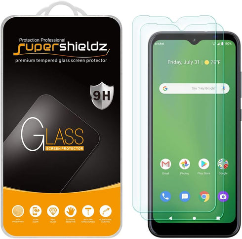 Supershieldz (2 Pack) Designed for Cricket Ovation Tempered Glass Screen Protector, Anti Scratch, Bubble Free...