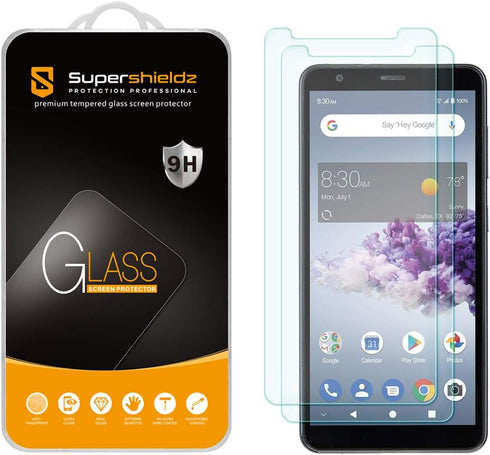Supershieldz (2 Pack) Designed for ZTE Blade A3 Prime Tempered Glass Screen Protector, Anti Scratch, Bubble Free...