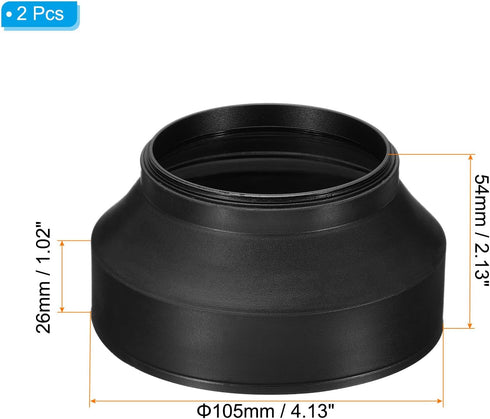PATIKIL 72mm Camera Lens Hood, 2Pcs Rubber Collapsible Lens Protector Anti-Reflection Blocks Excess Sunlight Enhance Camera Photography for Nikon,...