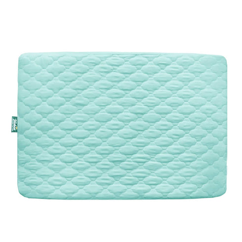 Waterproof Sheet for Pack n Play Quilted, Playard Sheet Protector 39" X 27" fits for Baby Foldable and Playard Mattress, Portable Mini Crib, Aqua...