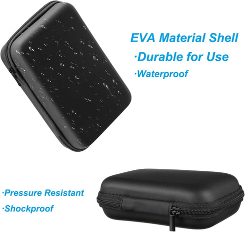 PATIKIL 7.48x5.12 Electronic Organizer Case, 1Pcs EVA Hard Waterproof Rectangle Travel Carrying Case with Zipper for Digital Multimeter, Camera, C...