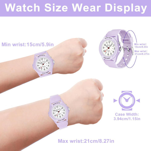 Waterproof Nurse Watch for Medical Professionals, Students, Women Men, Military Time Easy to Read Dial, 24 Hour with Second Hand, Night Light, Sof...