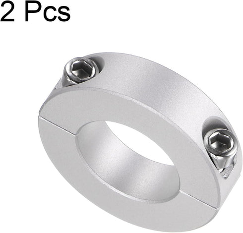 2pcs Double Split Shaft Collar for 25mm Shaft Set Screw Clamp-On Collars, 45mm OD, 12mm Width, for Stoppers, Position, Hold Timing Pulleys, Machin...