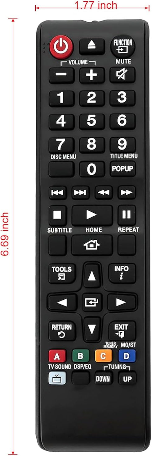 New AH59-02533A AH59-02533B Replace Remote fit for Samsung HT-H4530 HT-H5500W-ZA HT-H5530 HT-F4500 HT-H4500 HT-H5500W HT-J4100 HT-J4500 HT-J5500W ...