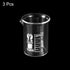 PATIKIL 3Pcs 10ml Low Form Glass Beaker, 3.3 Borosilicate Glass Graduated Printed Scale Measuring Cups with Spout for Kitchen Lab Liquids...