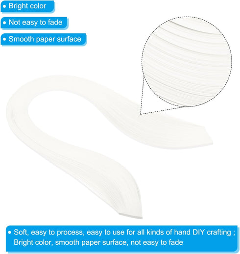 PATIKIL 240pcs Quilling Strips Paper, 3mm x 39cm Origami Paper Quilling Kits for Adults Beginner Art DIY Craft Christmas, Beige White...