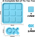Tic Tac Toe Resin Mold with 5 Chess Pieces Molds,DECYOOL X O Board Game Silicone Molds for Resin Casting,DIY Tabletop Board Game...