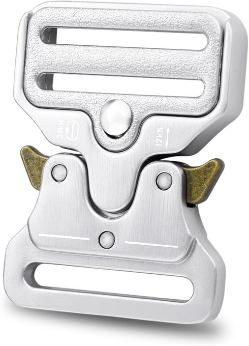 2Pack Tactical Duty Belt Buckles Tactical Metal Buckle, 1-1/2" Tactical Strap Buckle Clips for Backpack, Dog Collar Hardware, Harness, Tactical Ke...