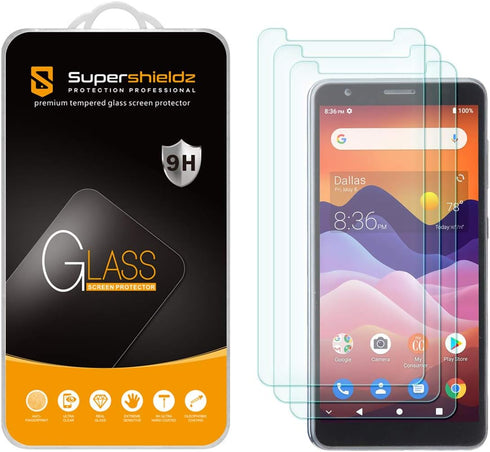 Supershieldz (3 Pack) Designed for ZTE Avid 579 Tempered Glass Screen Protector, Anti Scratch, Bubble Free...