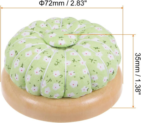 HARFINGTON 2pcs Pin Cushions Sewing Needle Cushion Needle Holder Pincushions with Magnetic Wooden Base for Sewing Quilting Needlework DIY Crafts, ...