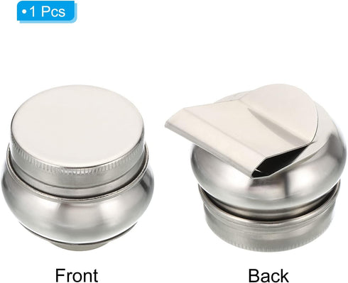 PATIKIL 2" x 1.8" Palette Cups, Paint Pot Container Cup with Lid and Clip Stainless Steel for Oil Painting, Silver...