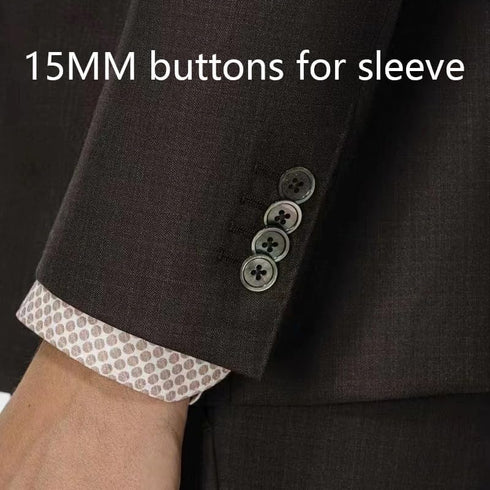 11 Pieces Natural Smoke Mother of Pearl Buttons Set 20mm 15mm Genuine Grey MOP Buttons for Men Blazer and Suit DIY Sewing Craft (Grey)...