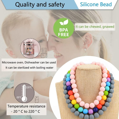 100Pcs 9mm Round Rubber Silicone Bead Bulk Loose Beads Gorgeous Making Kit for Keychain Tassels Necklace Bracelet Jewelry DIY Crafts Making...