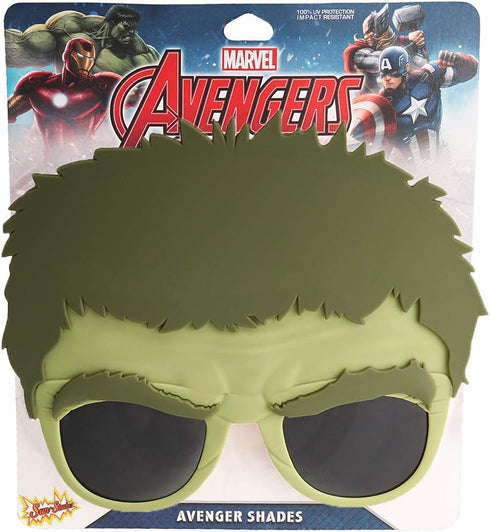 Sun-Staches Avengers Sunglasses | Hulk, Iron Man, Thor, or Captain America Costume Accessory | UV 400 | One Size Fits Most...