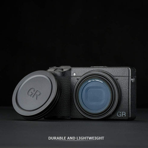 JJC Aluminum Lens Cap Cover Protector for Ricoh GR IIIx GR IIIx HDF GR3x HDF GR III GR III HDF GR3 HDF GR II GR2 with Soft EVA Interior -Black...